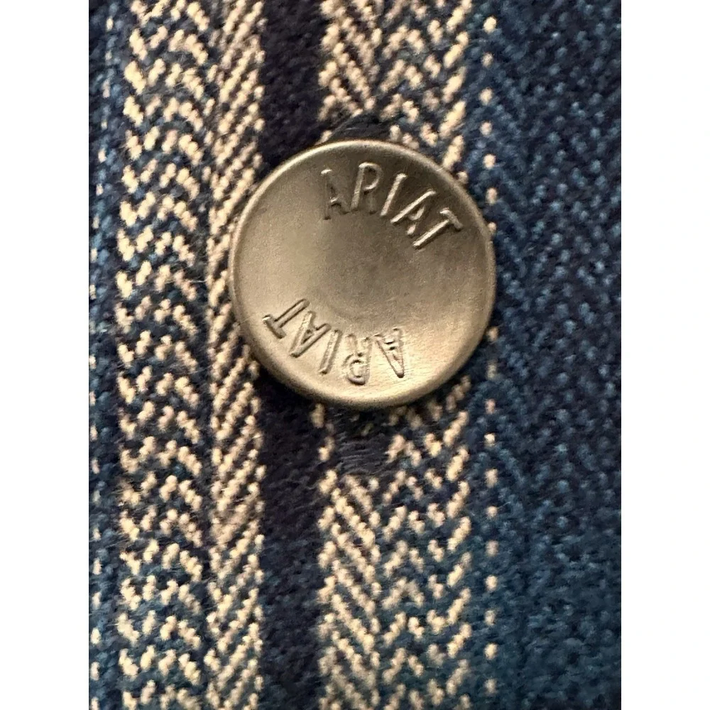 Ariat Sherpa Jacket Mens XLarge Blue Plaid Retro Fit Hannoch Insulated - Picture 3 of 8